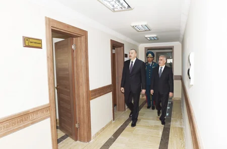 Prezident DSX-nin Naxçıvan şəhər Qaraçuq ərazi dairəsindəki sərhəd dəstəsində yaradılan şəraitlə tanış olub