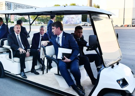 President Ilham Aliyev, President Shavkat Mirziyoyev view activity of Technopark LLC in Tashkent