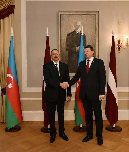 Official welcome ceremony was held for President Ilham Aliyev in Riga