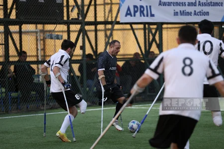 Bakı Olimpiya Stadionunda Qarabağ və Neftçi amputant futbol komandalarının oyunu keçirilib
