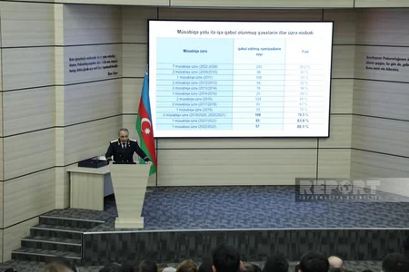 Baş Prokurorluqda qulluğa yeni qəbul edilmiş gənc hüquqşünasların andiçmə mərasimi keçirilib