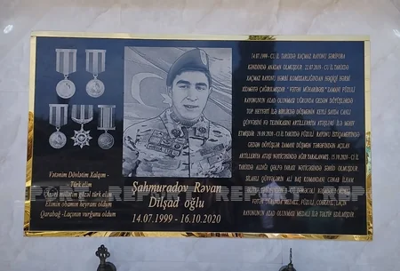 Vətən müharibəsi şəhidinin xatirəsinə inşa edilən bulağın açılışı olub