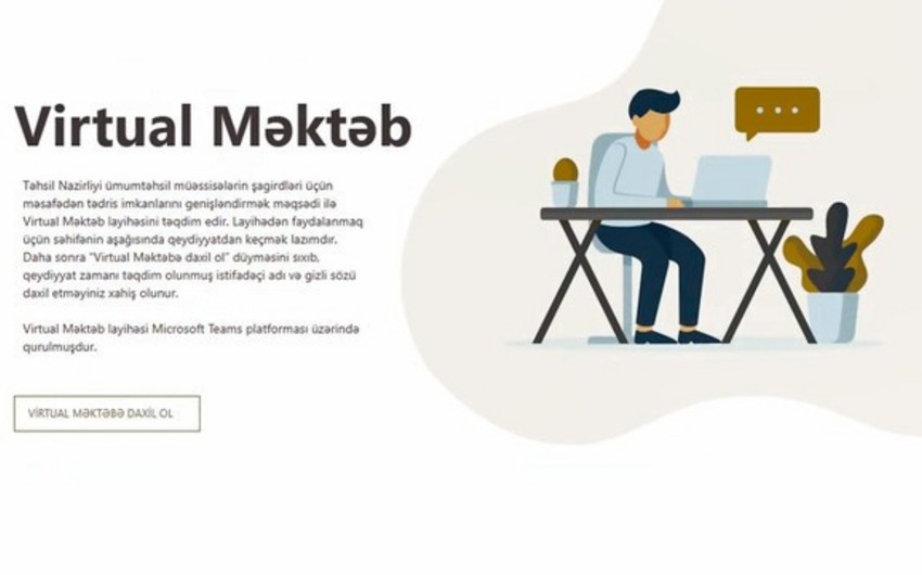 “Virtual məktəb” layihəsi üzrə 150 min şagird qeydiyyatdan keçib