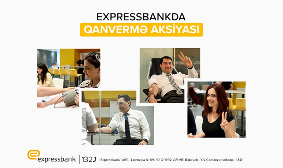 Expressbankda qanvermə aksiyası keçirilib