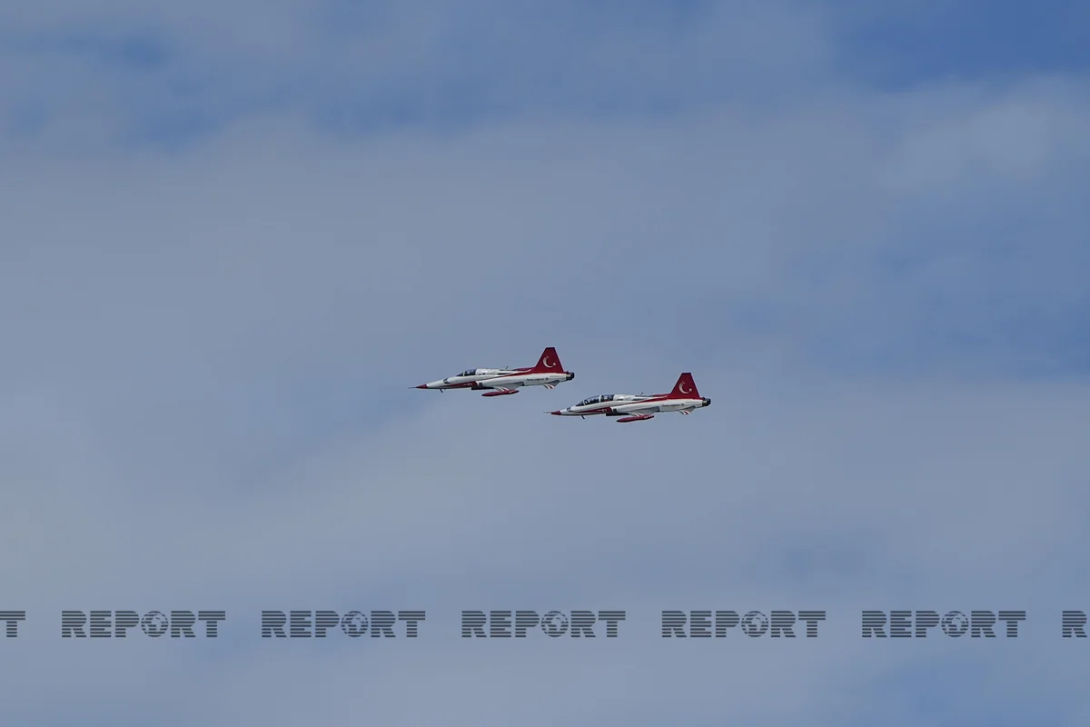 Turkish fighters in sky of Baku