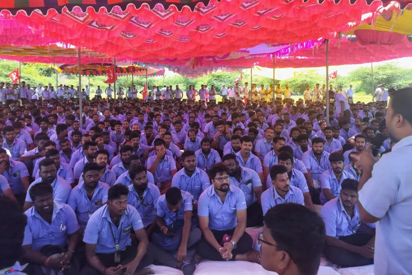 Half of Samsung's India factory workers go on strike