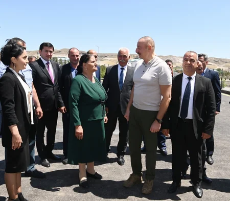Prezident və birinci xanım Zəngilanda “Ağıllı kənd”in açılışını ediblər