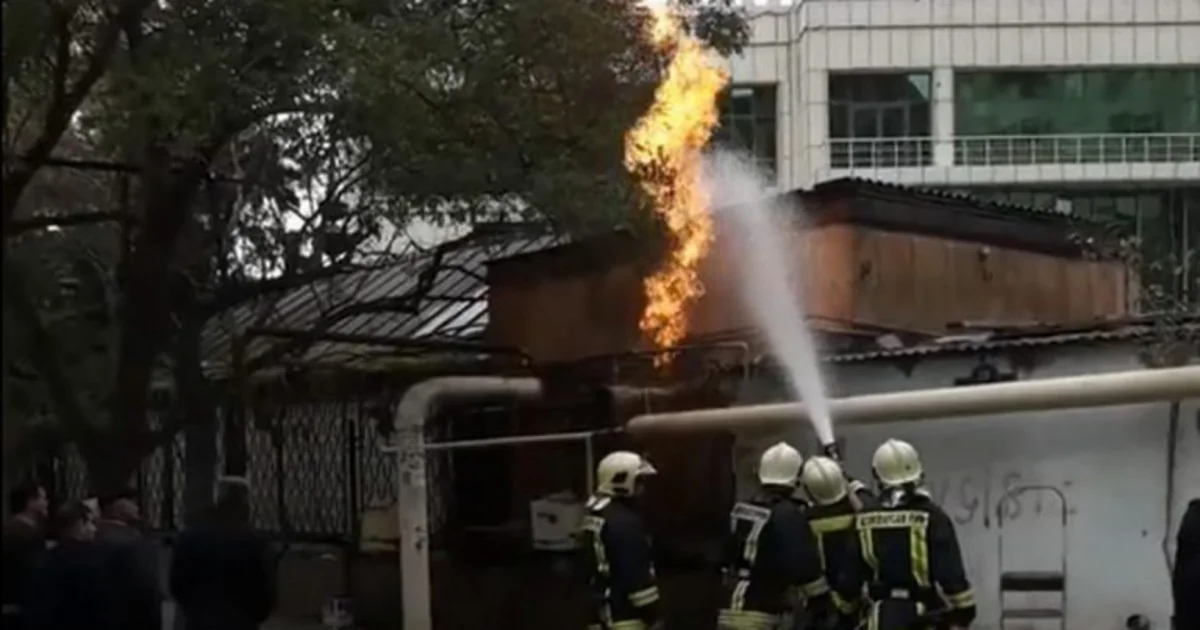 Gürcüstanda qaz borusunda yanğın baş verib