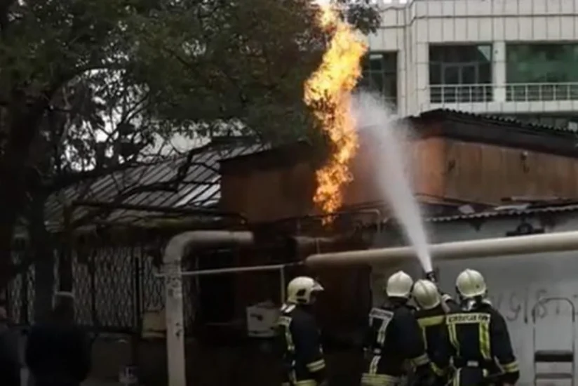 Gürcüstanda qaz borusunda yanğın baş verib