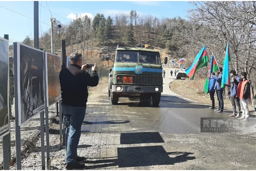По дороге Ханкенди-Лачын беспрепятственно проехали 82 автомобиля миротворцев