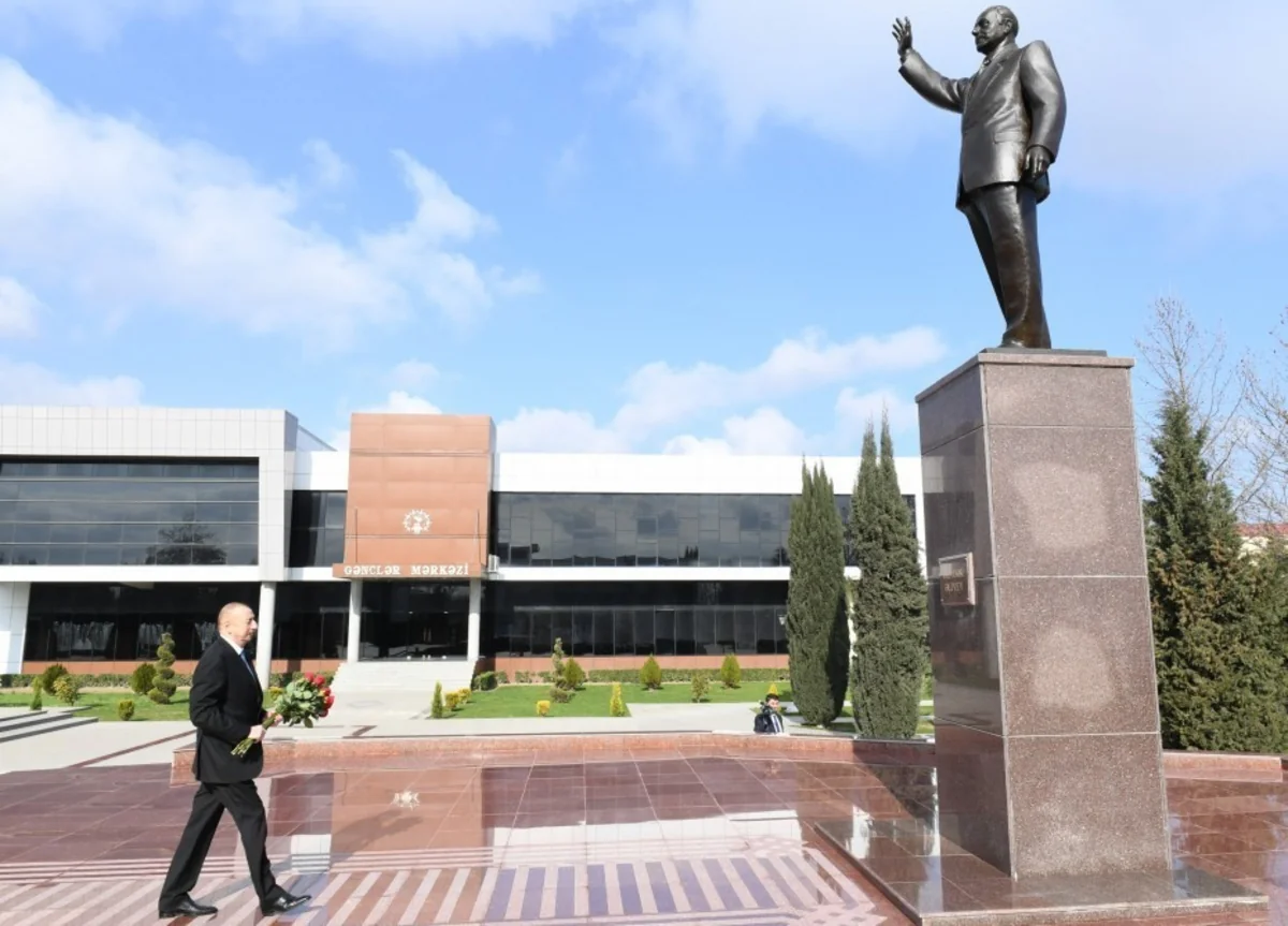 President Ilham Aliyev arrived in Beylagan district for visit