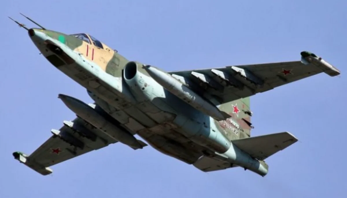 Russian Su-25 fighter destroyed in Kherson