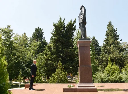 President Ilham Aliyev arrives in Zagatala district