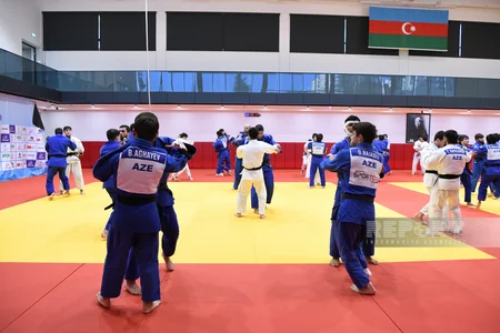 Avropa çempionatında iştirak edəcək Azərbaycanın cüdo millisi növbəti məşqinə çıxıb