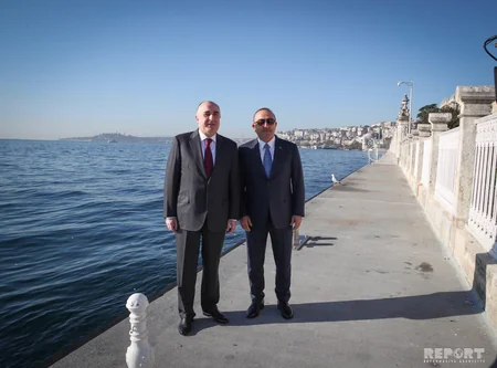 İstanbulda Azərbaycan və Türkiyənin xarici işlər nazirlərinin görüşü olub - FOTO - VİDEO