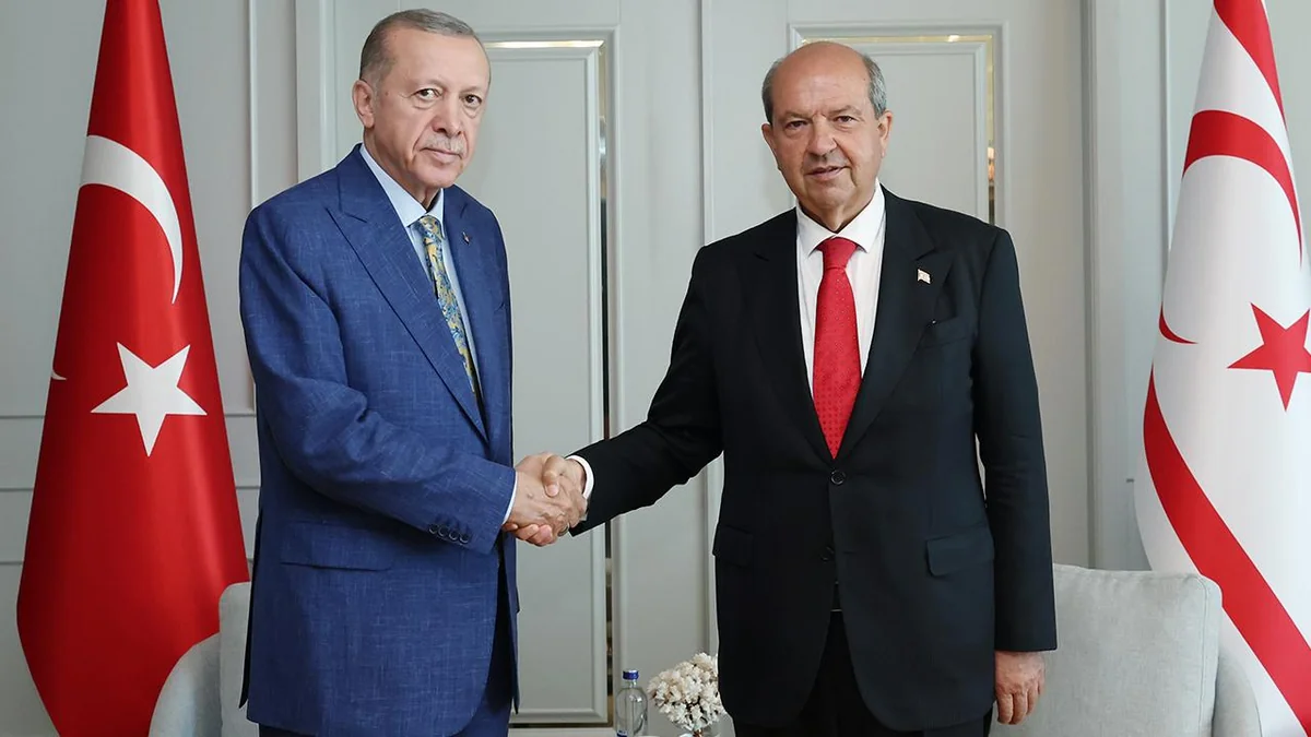 Ərdoğan Şimali Kiprin prezidenti ilə görüşüb