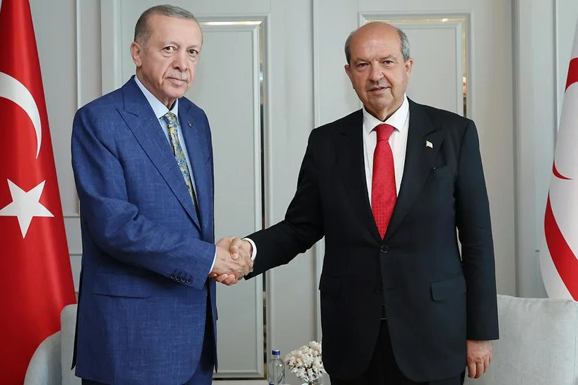 Ərdoğan Şimali Kiprin prezidenti ilə görüşüb