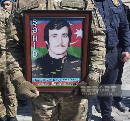 Şabranda Birinci Qarabağ müharibəsinin şəhidi Rza Əmrullayev dəfn edilib - YENİLƏNİB