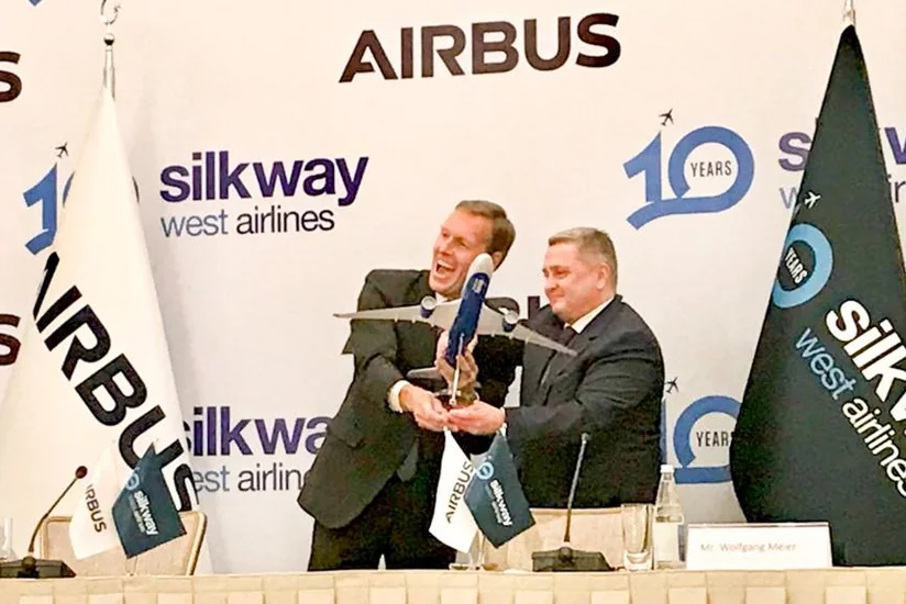 Silk Way West Airlines подтверждает покупку  двух самолетов нового поколения Airbus A350F 