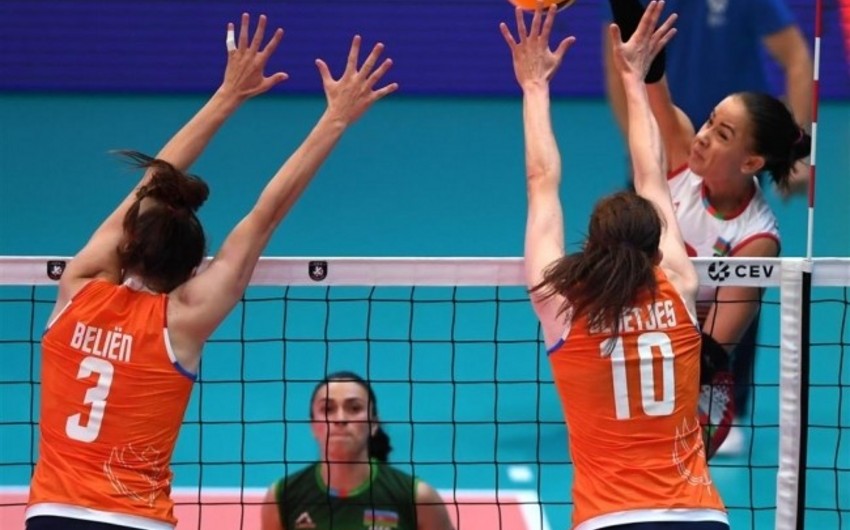 Avropa çempionatı: Azərbaycanın qadın voleybolçuları Hollandiya yığmasına uduzub