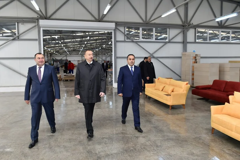 President Ilham Aliyev opened “Modern” furniture factory in Aghstafa