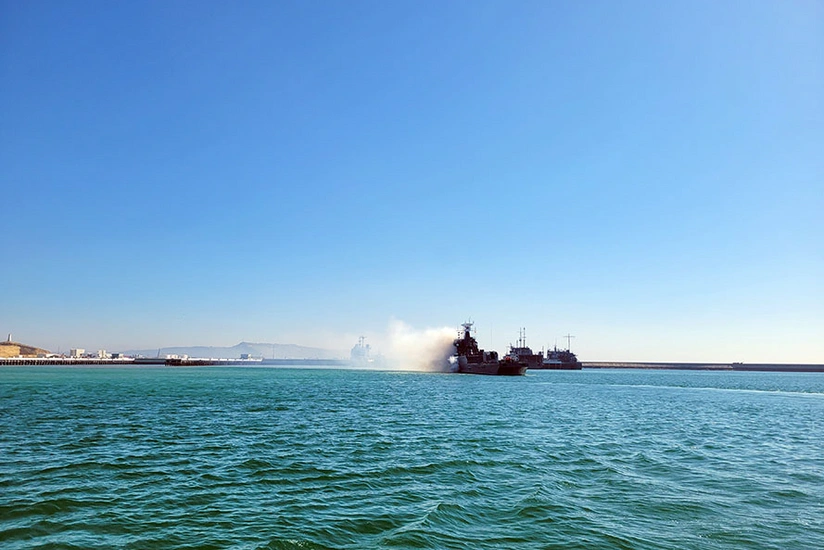 Azərbaycan Hərbi Dəniz və Hərbi Hava qüvvələri Xəzər dənizində taktiki təlim keçirib