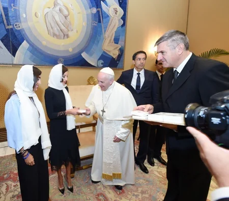 First Vice-President of Azerbaijan Mehriban Aliyeva meets with Pope Francis