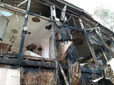 Bakıda məcburi köçkünlərin məskunlaşdığı binada yanğın olub - FOTO