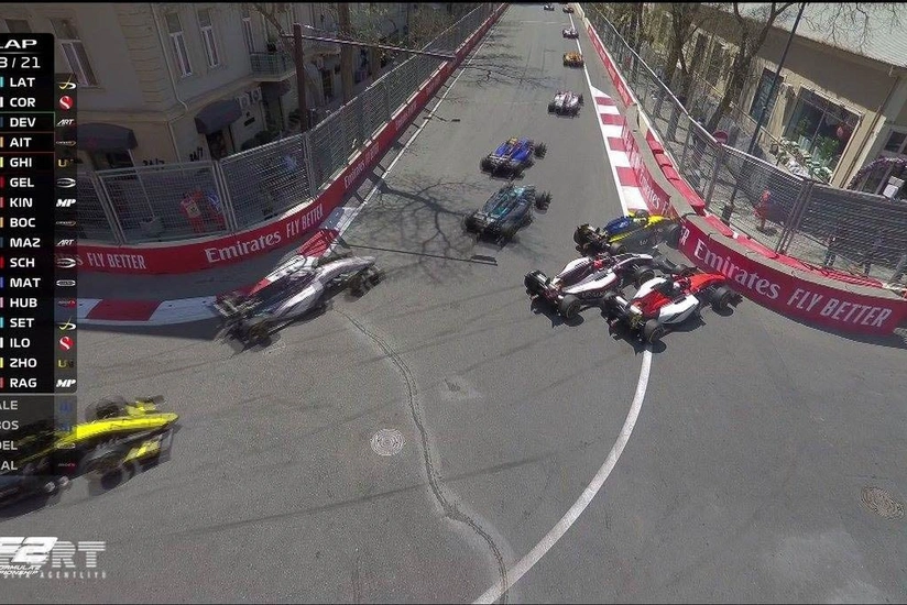 “Formula 2”: Paytaxtda ikinci dəfə zəncirvari qəza baş verib - YENİLƏNİB