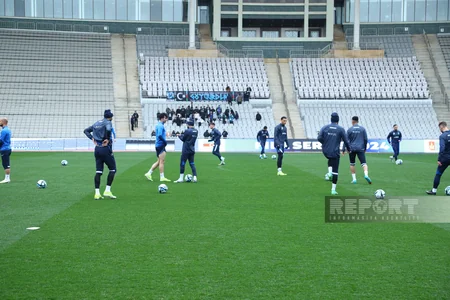 Azərbaycan millisinin Tofiq Bəhramov adına Respublika stadionunda açıq məşqi keçirilib