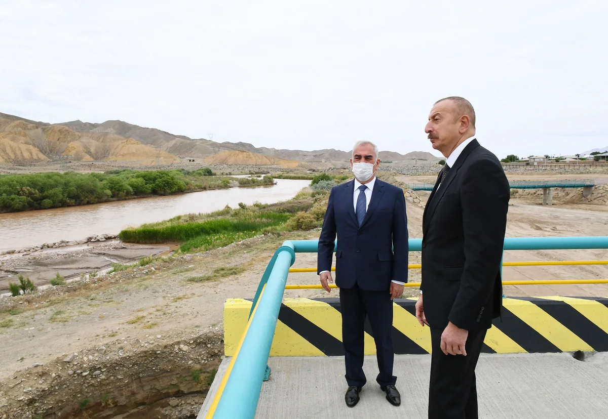 Ilham Aliyev views construction of Ordubad Hydroelectric Power Plant