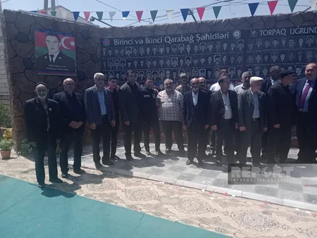 Biləsuvarda şəhidlərin xatirə kompleksinin açılışı olub