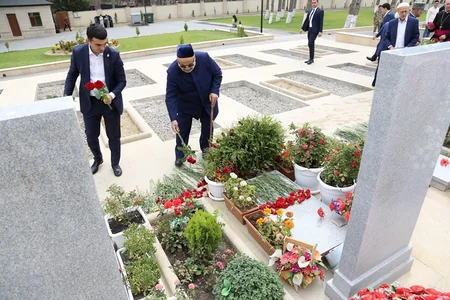 Dini konfessiyaların rəhbərləri Polad Həşimovun və İlqar Mirzəyevin məzarını ziyarət edib - VİDEO