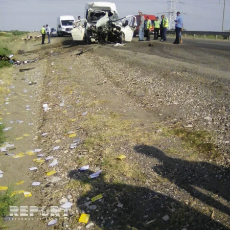 Goranboyda yol qəzası baş verib, xəsarət alanlar var - FOTO - VİDEO