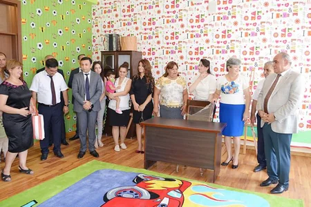 Heydər Əliyev Fondunun təşəbbüsü ilə Şirvanda uşaq bağçası istifadəyə verilib