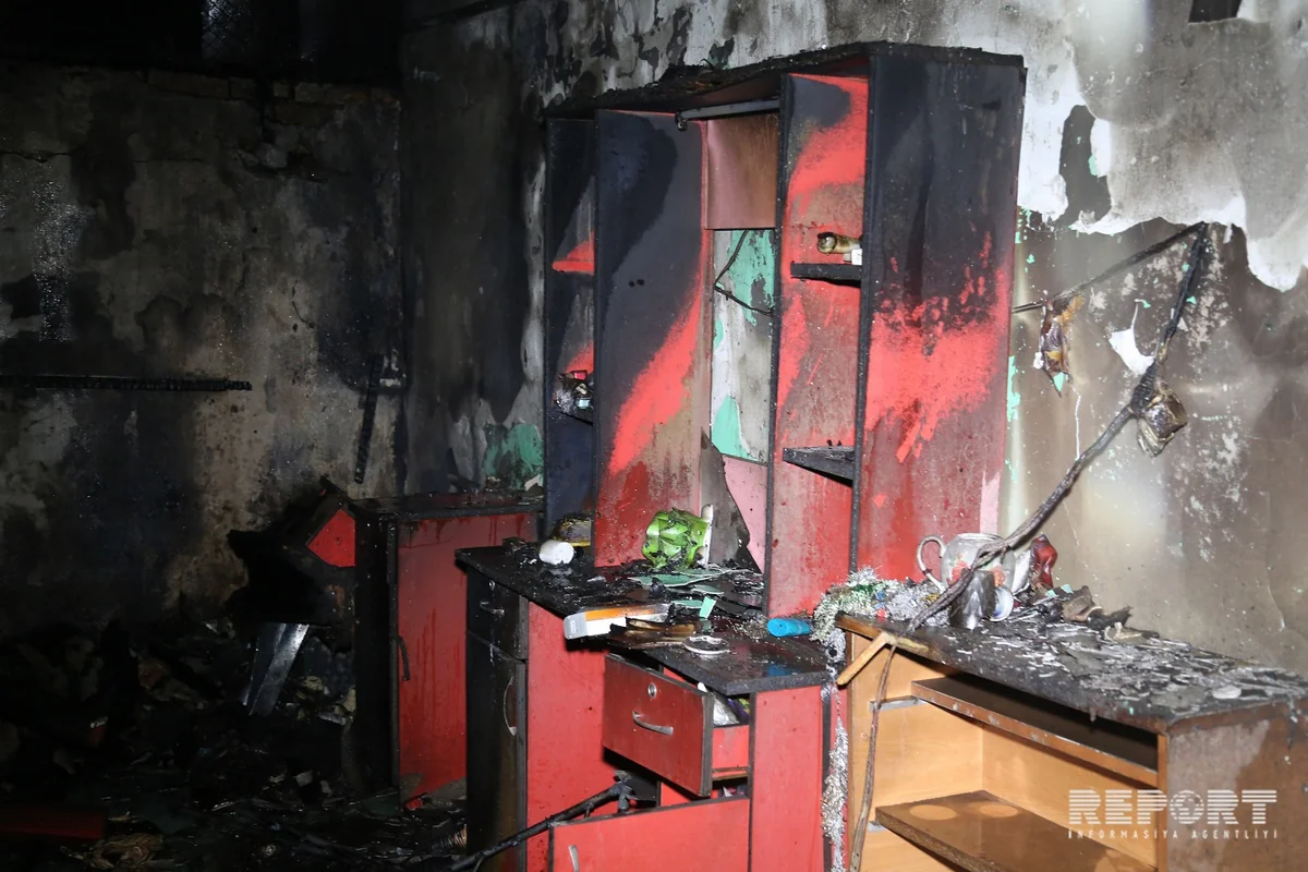 “Sabunçu bazarı”nda baş verən yanğından - FOTOREPORTAJ