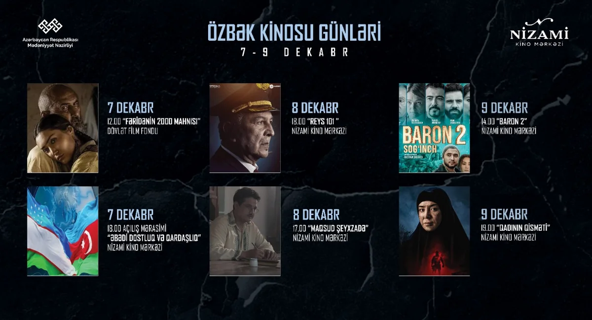 Azərbaycanda Özbəkistan Kinosu Günləri keçiriləcək