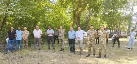Vətən müharibəsi şəhidinin xatirəsinə inşa edilən bulağın açılışı olub