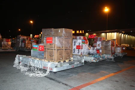 Another humanitarian aid plane leaves for Turkiye on instructions of Mehriban Aliyeva