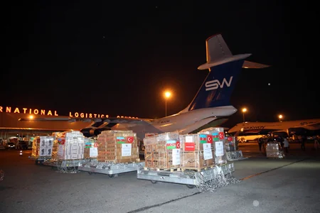 Another humanitarian aid plane leaves for Turkiye on instructions of Mehriban Aliyeva