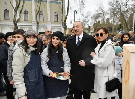 Prezident İlham Əliyev Novruz bayramı münasibətilə ümumxalq şənliyində iştirak edib - YENİLƏNİB-3