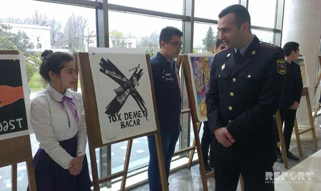 Lənkərandа “Zərərli vərdişlərə qarşı mübarizə: Uşaqların gözü ilə” rəsm sərgisi keçirilib - FOTO