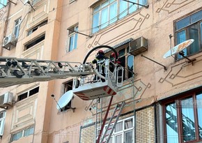 В Сумгайыте произошел пожар в многоэтажном жилом доме