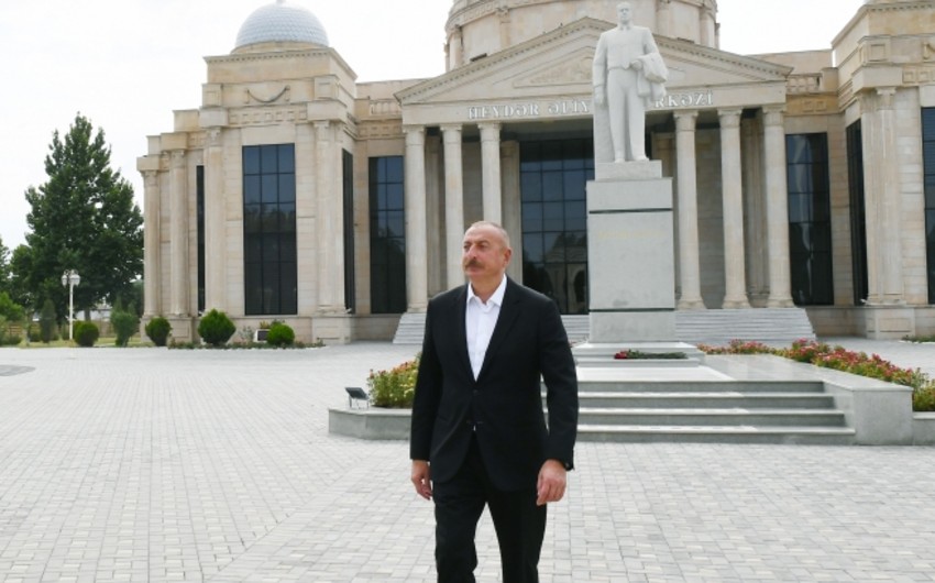 Prezident İlham Əliyev Goranboya səfər edib