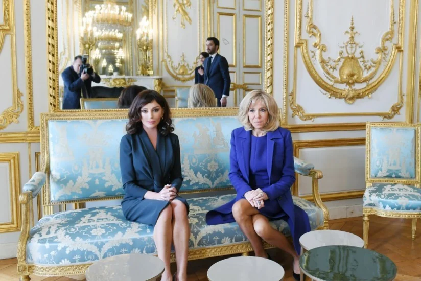 Azərbaycanın Birinci vitse-prezidenti Mehriban Əliyevanın Fransanın birinci xanımı ilə görüşü olub