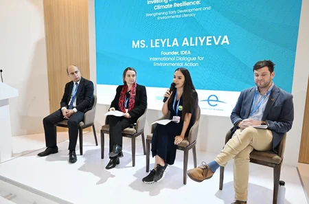 Leyla Aliyeva participates in discussions on youth environmental literacy at COP29