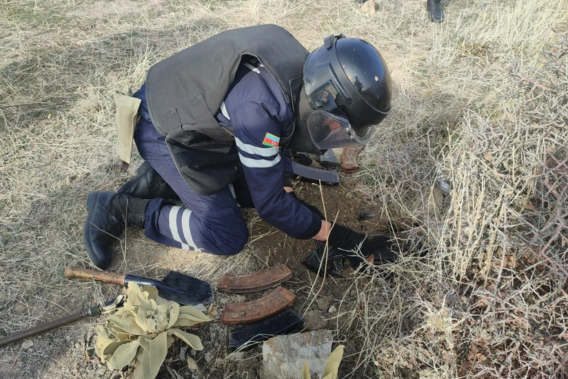 Şahbuz rayonunun Badamlı qəsəbəsi ərazisində hərbi sursat aşkar edilib