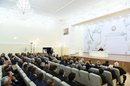 President Ilham Aliyev attends conference on development of cotton-growing - UPDATED