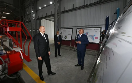 Prezident Sumqayıt Kimya Sənaye Parkında açılış və təməlqoyma mərasimlərində iştirak edib