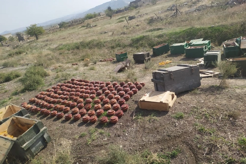 Cəbhəboyu ərazilərdə top mərmisi, raketlər, tank əleyhinə minalar zərərsizləşdirildi